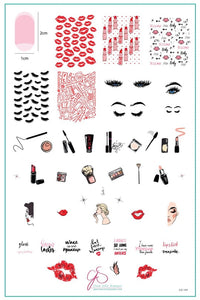 Stamping Plate Large - But First, MakeUp (CjS-189)