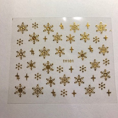 Decals - metallic snowflakes